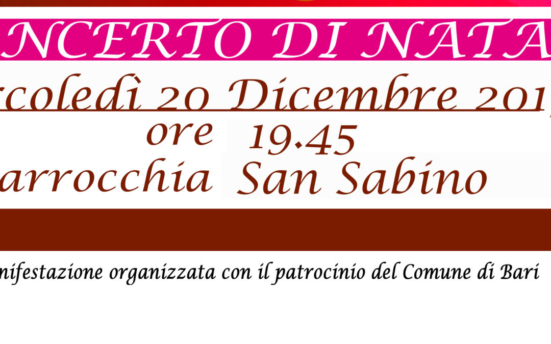 Concerto di Natale 20 dicembre 2017