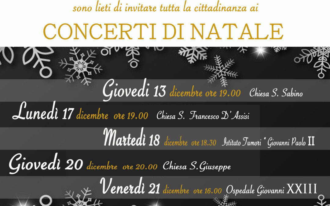 CONCERTI DI NATALE 2018